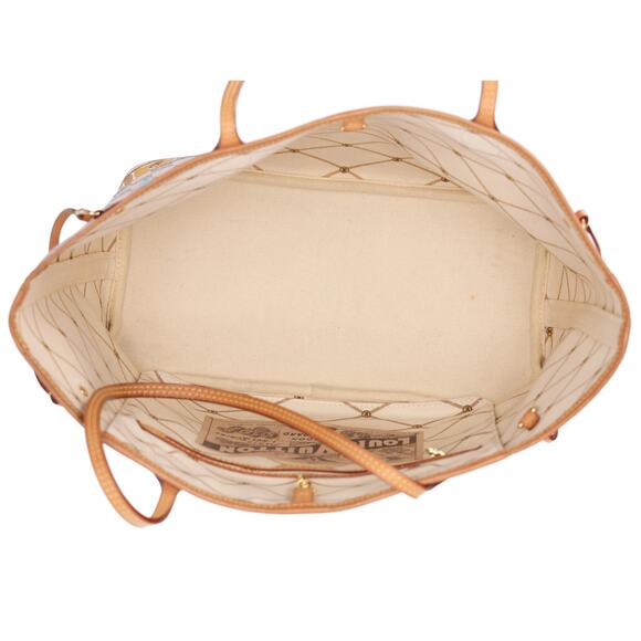 Louis Vuitton Neverfull MM Summer Truck Tote Bag N41065 Azur Damier Canvas - Picture 6 of 9